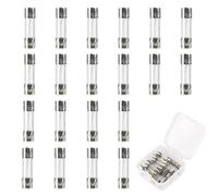 Fast Blow Glass Fuses 20Pcs 5x20mm, 250V 5A Fast Blow Tube Fuses F5AL250V 0.2 x 0.78 inch Blow Cartridge Tube Fuse with Box for Variety Lights Household Appliances Electricals (Box of 20)