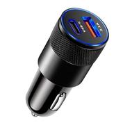 Fast Car Charging Adapter Charging 3.1A Phone USB C Adapter 2 Port Cigarettes Lighters for Phone Tablet Metal Car