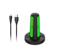Fast Charge Controller Dock For Joy-Con 2, 8 Game Slots Storage Station, USB-C Power Input, Red Green LED Indicators, Sturdy ABS Construction, Compact Black Unit