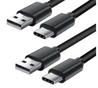 Fast Charger for Amazon Fire Tablet,Long Micro USB Cable USB C Charging Wire for Kindle Paperwhite,Charger Cord for All Fire HD 10 8 7 Plus,Kids Pro,Edition Voyage Touch E-Reader (2, Black, 6ft)