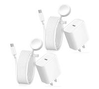 Fast Charger for Apple Watch Charger, USB C 20W i Watch Charger Plug with Long 6.6FT iWatch Portable Wireless Fast Charging Cable Cord Compatible with Apple Watch Series 10/9/8/7/SE/6/5/4/3/2/1 2Pack