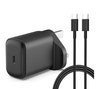 Fast Charger for Samsung, 45W Charging Plug with 2M Cable for Galaxy S23/S23+/S23Ultra S22/S22+/S22Ultra S21/S21+/S21Ultra S20 A33,A72,A71,A53,A52,A51,A50,UK Wall USB C Power Adapter for Type C Black