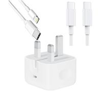 Fast Charger Plug 20W For iPhone 14 13 12 11 X Pro Promax Mini XR XS Also Compatible With Samsung Huawei And All USB C cable Compatible Devices Folds Great For Travel Or Work White