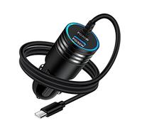 Fast Charger Type C Car Charger Adapter 60W Fast Charging for Samsung Galaxy A36 5G/A26/S26/S26 Plus/S26 Ultra/S25 Ultra/S25FE/S25/A16/A56/A57/A37/A07, USB C Car Cigarette Lighter C Charger Cable 3FT