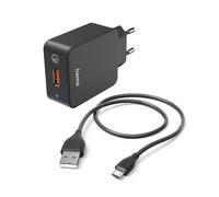 Fast Charger with Micro-USB Charging Cable, Qualcomm®, 19.5W, 1.5m,