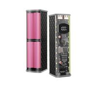 Fast Charging 45WPD Transparents ABS Battery Case 8x18650 Storage Box with Two USB Type C Port