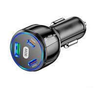 Fast Charging 90W Car Charger USB C Adapter Supports QC 3 0 PD 30W Compatible for DC 12V to 32V Vehicle Power Supply Intelligent Safety Features (Black)