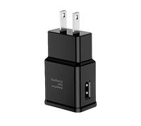 Fast Charging Block USB Adaptive Charger Android Cell Phone Wall Quick Tablet Plug Adapter Dual (Black, One Size)