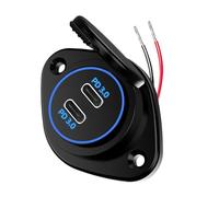 Fast Charging Car Socket | 2-Port 12V/24V USB Charger Socket for Bus | Road Trip LED Light Design Charging for Wireless Headphones, Tablets