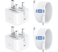 Fast Charging for iPhone 16 15 Charger, 2Pack 20W USB C Wall Charger Travel Plug Block iPhone 15 Charging Cable for iPhone 16/16 Pro/16 Pro Max/16 Plus/15/15 Pro/15Pro Max/iPad (ip-GAN-PD020W-2P)