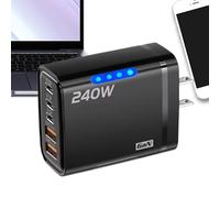 Fast Charging Pad - 240W Charging Pad | 5 Port Charger for Phones With an Indicator Light,For Smartphone Tablet Home Travel Hotel Indoors