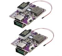 Fast Charging Power Bank Module 22.5W Digital Display Circuit Board Type-C USB PD QC 2 Pack Enhanced Protection Versatile Battery Compatibility Intelligent Load Detection(A+C Digital display)
