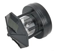 Fast Charging Solar LED Lighthouse Garden Light, 360 degree Rotating, Waterproof Outdoor Garden Waterproof Street Light for Pathway (black)