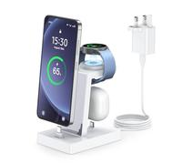 Fast Charging Station for Samsung - NANAMI 3 in 1 Charger Stand & Dock with 30W USB-C Charger for Galaxy S26 S25 A55 A56, Watch 8/7/6/5/4/3 & Buds, USB-C Port, Not for Watch 9/Ultra 2 or Apple Watch