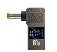 Fast Charging Type C to DC Connector Tip with Digital Display - Laptop Charging Adapter | 100W USB C to DC Charger | USB C to Laptop Barrel Jack Charging Adapter for Battery Pack Type C Port Devices