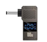 Fast Charging Type C to DC Connector Tip with Digital Display - Laptop Charging Adapter | 100W USB C to DC Charger | USB C to Laptop Barrel Jack Charging Adapter for Battery Pack Type C Port Devices