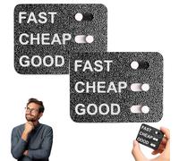 Fast Cheap Good Slider, 3D Printed Business Dilemma Desk Toy, Funny Office Decision Maker For Entrepreneurs Teams And Managers (2PCS)