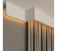 FAST DECOR Coving for Ceilings, Premium Extruded Polystyrene Cornice Coving, Lightweight Decorative Ceiling Coving Moulding, Easy DIY Installation, XPS Cornice Trim (CLD01, 6m (3 Length))