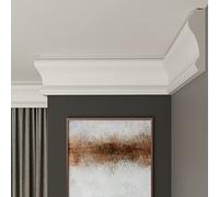 FAST DECOR Decorative Coving for Ceilings, Premium Extruded Polystyrene Cornice Coving, Lightweight Ceiling Moulding Trim, Flexible and Durable Ceiling Cornice Trim (CS24, Sample 20cm)
