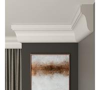 FAST DECOR Decorative Coving for Ceilings, Premium Extruded Polystyrene Cornice Coving, Lightweight Ceiling Moulding Trim, Flexible and Durable Ceiling Cornice Trim (CS14, Sample 20cm)
