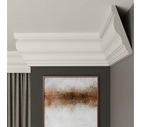 FAST DECOR Decorative Coving for Ceilings, Premium Extruded Polystyrene Cornice Coving, Lightweight Ceiling Moulding Trim, Flexible and Durable Ceiling Cornice Trim (CS36, Sample 20cm)