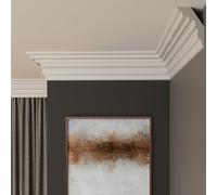 FAST DECOR Decorative Coving for Ceilings, Premium Extruded Polystyrene Cornice Coving, Lightweight Ceiling Moulding Trim, Flexible and Durable Ceiling Cornice Trim (CS37, Sample 20cm)