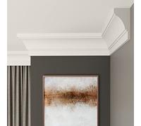 FAST DECOR Decorative Coving for Ceilings, Premium Extruded Polystyrene Cornice Coving, Lightweight Ceiling Moulding Trim, Flexible and Durable Ceiling Cornice Trim (CS08, Sample 20cm)