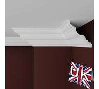 FAST DECOR Premium Coving for Ceilings Xps, 20cm Corner Product !Variation Available! Coving for Ceilings, Cornice Coving, Xps Coving for Ceiling Moulding Lightweight
