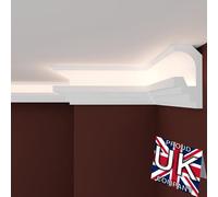 FAST DECOR Premium Led Coving Cornice 12 Meters, Coving for Ceilings Xps, Led Coving for Ceilings, Cornice Coving Led Lighting, Xps Coving for Ceiling, Moulding for Ceiling Lightweight