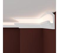 FAST DECOR Premium Led Coving Cornice 2 Meters, Coving for Ceilings Xps, Led Coving for Ceilings, Cornice Coving Led Lighting, Xps Coving for Ceiling, Moulding for Ceiling Lightweight