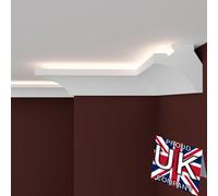 FAST DECOR Premium Led Coving Cornice 22 Meters, Coving for Ceilings Xps, Led Coving for Ceilings, Cornice Coving Led Lighting, Xps Coving for Ceiling, Moulding for Ceiling Lightweight