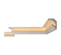 FAST DECOR Premium LED Coving Cornice - Lightweight XPS Ceiling Moulding - Indirect LED Strip Lighting Ready - Paintable & Easy to Install, XPS (CLF07, 16m (8 Length))
