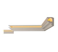 FAST DECOR Premium LED Coving Cornice - Lightweight XPS Ceiling Moulding - Indirect LED Strip Lighting Ready - Paintable & Easy to Install, XPS (CLF24, Sample (20cm))