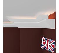 FAST DECOR Premium Led Coving for Ceilings Xps, 20cm Corner Product !Variation Available! Led Coving for Ceilings, Cornice Led Coving, Xps Led Coving for Ceiling Moulding Lightweight