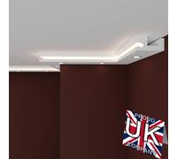 FAST DECOR Premium Led Coving for Ceilings Xps, 20cm Corner Product !Variation Available! Led Coving for Ceilings, Cornice Led Coving, Xps Led Coving for Ceiling Moulding Lightweight