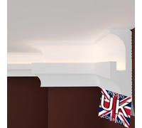 FAST DECOR Premium Led Coving for Ceilings Xps, 20cm Corner Product !Variation Available! Led Coving for Ceilings, Cornice Led Coving, Xps Led Coving for Ceiling Moulding Lightweight