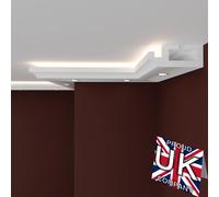 FAST DECOR Premium XPS LED Ceiling Coving Cornice | Lightweight Decorative Moulding Trim for Ceilings | Easy DIY Installation, Durable, Paintable & Moisture-Resistant 20 Metres (10 Lenght)