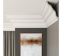 FAST DECOR XPS Ceiling Cornice Coving, Premium XPS Moulding Trim, Lightweight and Paintable Decorative Coving for Ceilings, Durable Cornice for Modern Home Décor (CM25, 10 Meters (5 Length))