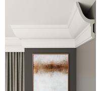FAST DECOR XPS Ceiling Cornice Coving, Premium XPS Moulding Trim, Lightweight and Paintable Decorative Coving for Ceilings, Durable Cornice for Modern Home Décor (CM26, Sample 20cm)