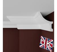 FAST DECOR XPS Ceiling Cornice Coving, Premium XPS Moulding Trim, Lightweight and Paintable Decorative Coving for Ceilings, Durable Cornice for Modern Home Décor (CM26, 16 Meters (8 Length))