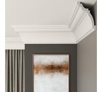 FAST DECOR XPS Ceiling Cornice Coving, Premium XPS Moulding Trim, Lightweight and Paintable Decorative Coving for Ceilings, Durable Cornice for Modern Home Décor (CM21, Sample 20cm)