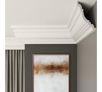 FAST DECOR XPS Ceiling Cornice Coving, Premium XPS Moulding Trim, Lightweight and Paintable Decorative Coving for Ceilings, Durable Cornice for Modern Home Décor (CM11, 10 Meters (5 Length))