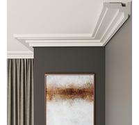 FAST DECOR XPS Ceiling Cornice Coving, Premium XPS Moulding Trim, Lightweight and Paintable Decorative Coving for Ceilings, Durable Cornice for Modern Home Décor (CM08, 20 Meters (10 Length))