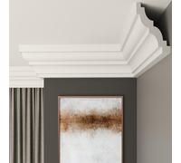 FAST DECOR XPS Ceiling Cornice Coving, Premium XPS Moulding Trim, Lightweight and Paintable Decorative Coving for Ceilings, Durable Cornice for Modern Home Décor (CM15, 10 Meters (5 Length))