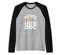 Fast Dog Faster Disc Disc Dog Frisbee Sport Raglan Baseball Tee