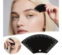 Fast Drawing Eyebrow Design Ruler, Precise Brow Mapping, 5.6cm X 2.2inches, Mapping Tool, Permanent Makeup Drawing Guide Ruler, Sturdy Stainless Steel, For Home Makeup (Black2)