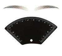 Fast Drawing Eyebrow Design Ruler, Precise Brow Mapping, 5.6cm X 2.2inches, Mapping Tool, Permanent Makeup Drawing Guide Ruler, Sturdy Stainless Steel, For Home Makeup (black2)