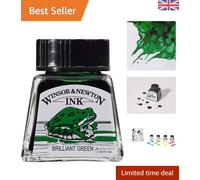 Fast-Drying Brilliant Green Drawing Ink, 14 ml - Perfect for All Art Techniques