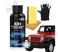 Fast Effect Car Coating Agent, 50 ml Long Lasting Protective | Car Polisher and Restorer Paint Gloves Sponge - For Maintenance Routine Vehicle Home Style