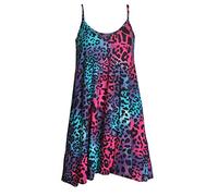Fast fashion women's dress, rose, skull, check, spicy, boom, print, swing - - 14